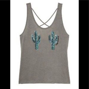 VIctoria Secret Pink bling cactus tank